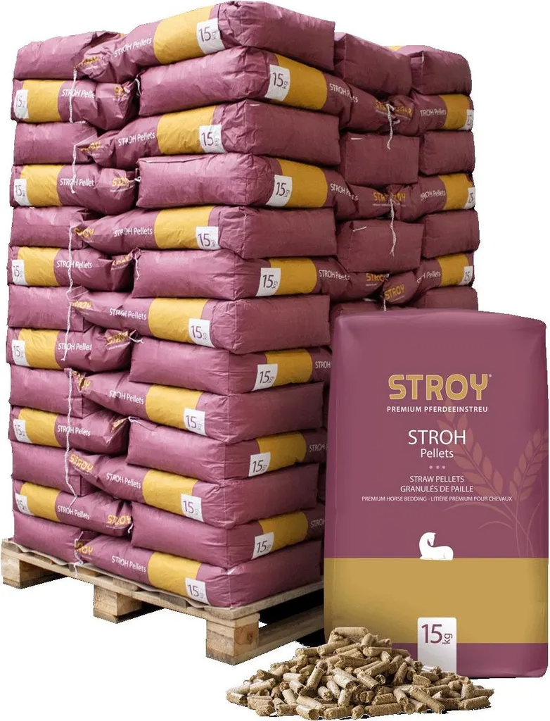 STROY Strohpellets Einstreu Weizenstroh 975kg
